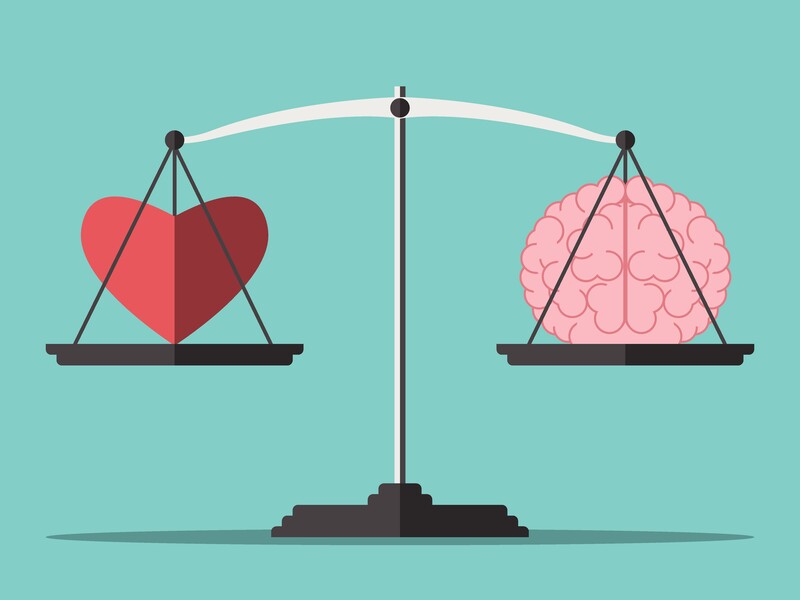 hiring an effective attorney: scales of justice with a brain and heart