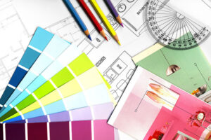 color swatches ands renovation plans