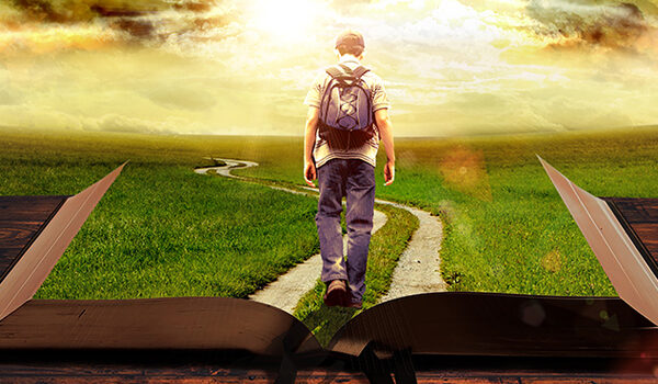 create your own path after divorce: man walks down a path