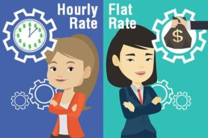 hybrid billing arrangements: lawyers charge hourly rate and flat rate