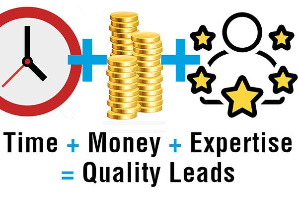 Time + Money + Expertise = Quality Leads